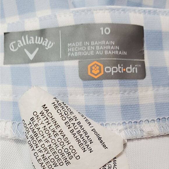 Callaway Blue & White Checked Golfs Shorts - Picture 7 of 7